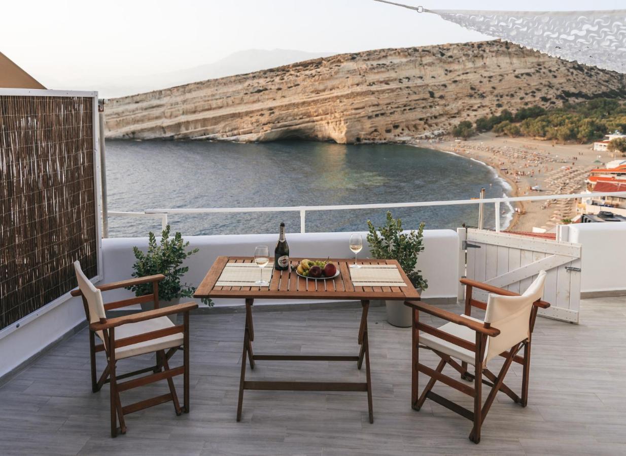 Nostos Cave Seaview Apartment มาตาลา ภายนอก รูปภาพ